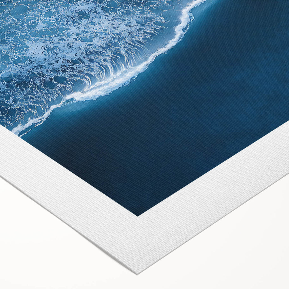 Aerial Ocean Wave Wall Art – Blue Abstract Coastal Motion Print