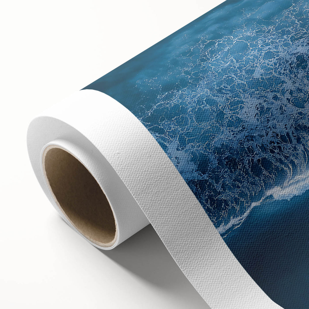 Aerial Ocean Wave Wall Art – Blue Abstract Coastal Motion Print