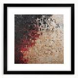 Abstract geometric frame with a matte black finish, showcasing a modern design. Ideal for contemporary decor, adding a stylish touch to any room.