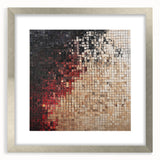 Abstract geometric frame in silver with a matte finish, showcasing a modern design ideal for contemporary decor. Perfect for art displays or home styling.