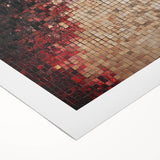 Abstract geometric rolled canvas art showcasing vibrant colors and intricate shapes, elegantly packaged in a protective cardboard tube for easy display and storage.