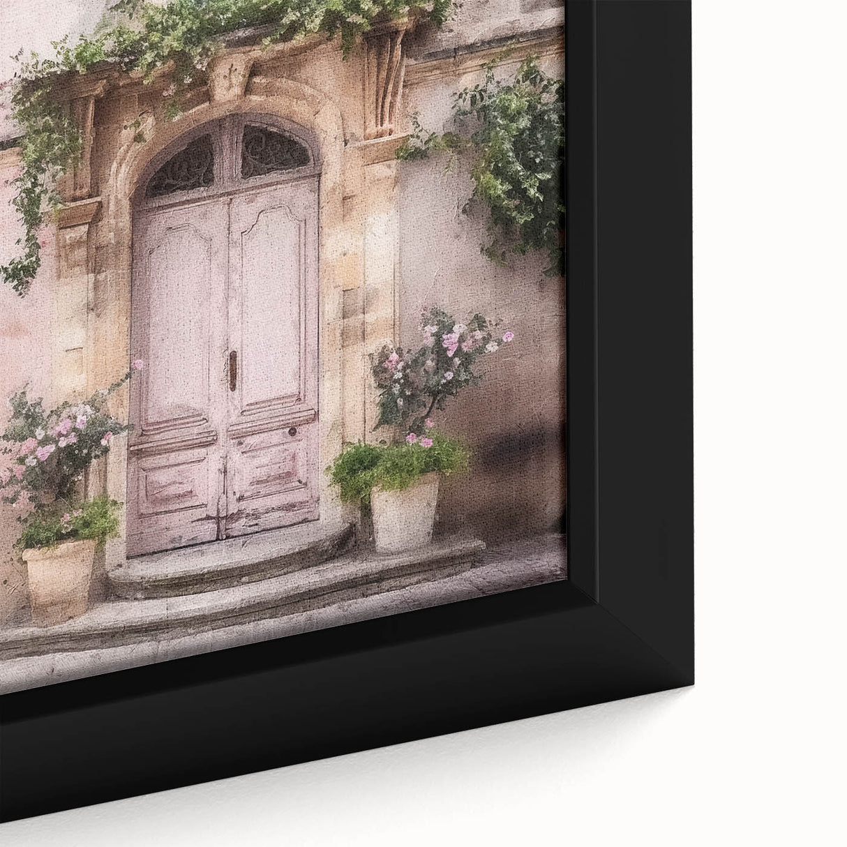 Extra large black wall art on canvas featuring a textured, colorful abstract design, ideal for living room decor.