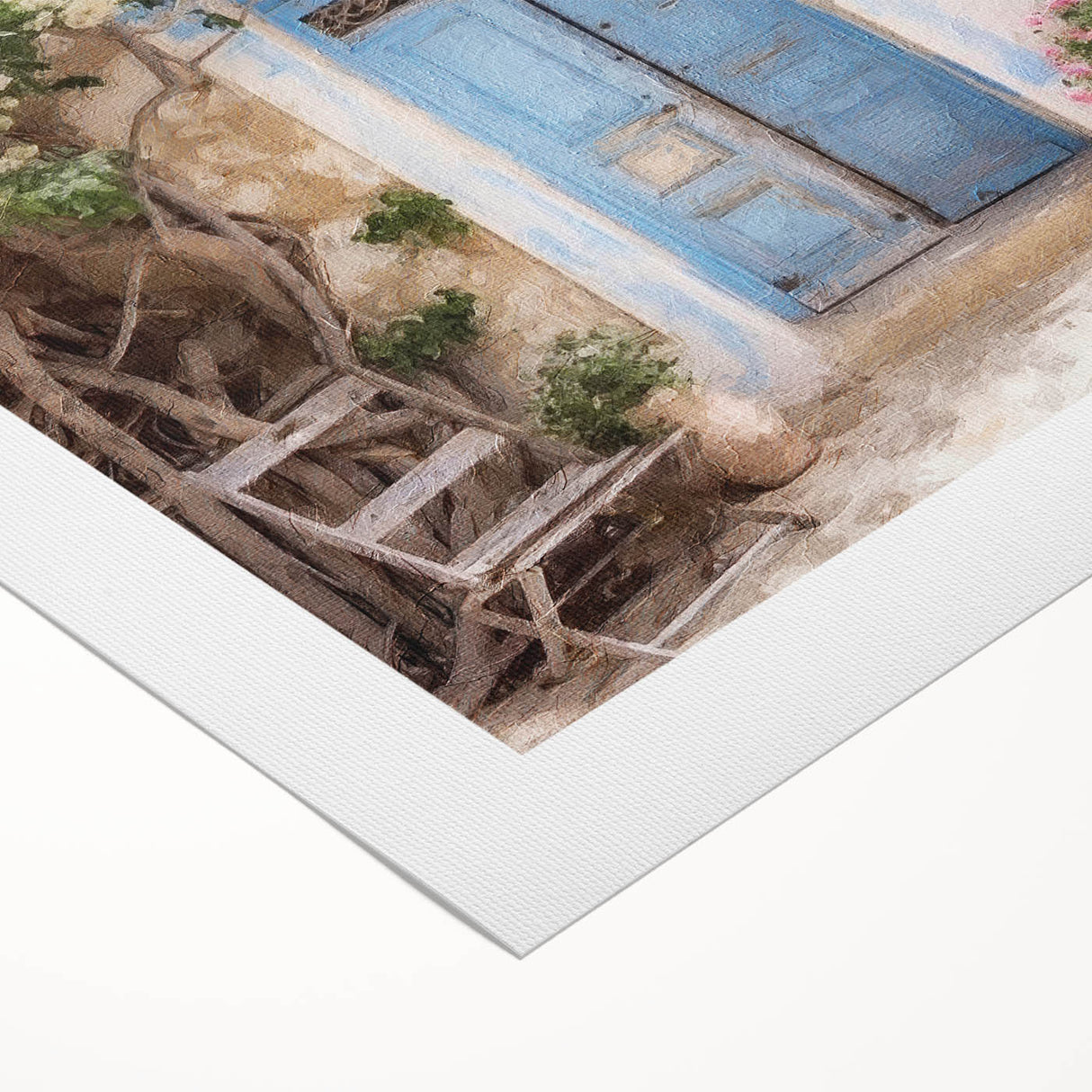 Art deco poster featuring an ornate Greek door design on a rolled canvas, suitable for dining room wall art.