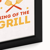 Extra large black wall art featuring colorful, textured dishes on a framed canvas, ideal for living room decor.