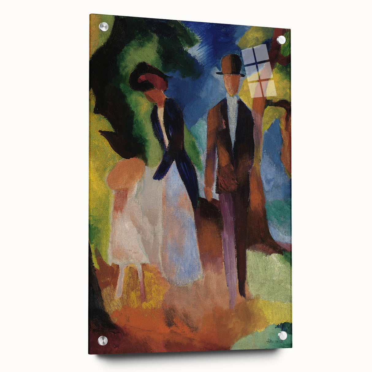 Expressionist Nature Scene – Vibrant Abstract People Canvas Wall Art