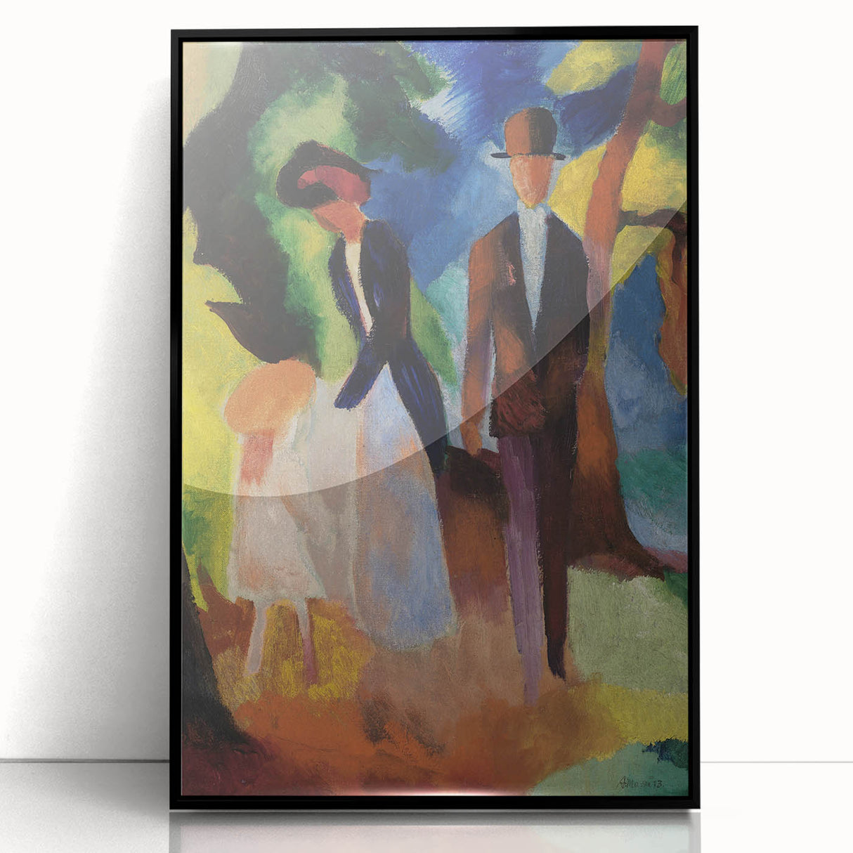 Expressionist Nature Scene – Vibrant Abstract People Canvas Wall Art