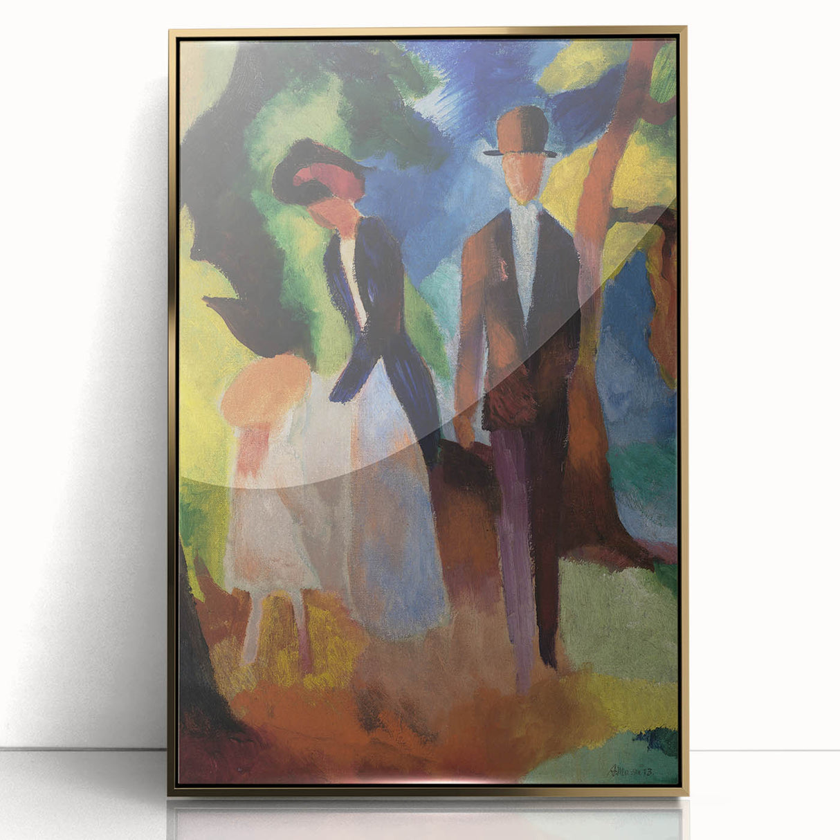 Expressionist Nature Scene – Vibrant Abstract People Canvas Wall Art