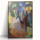 Expressionist Nature Scene – Vibrant Abstract People Canvas Wall Art