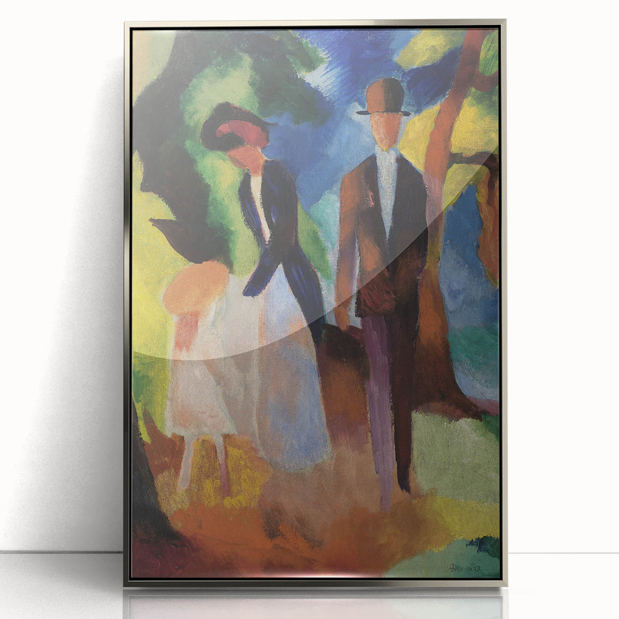 Expressionist Nature Scene – Vibrant Abstract People Canvas Wall Art