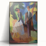 Expressionist Nature Scene – Vibrant Abstract People Canvas Wall Art