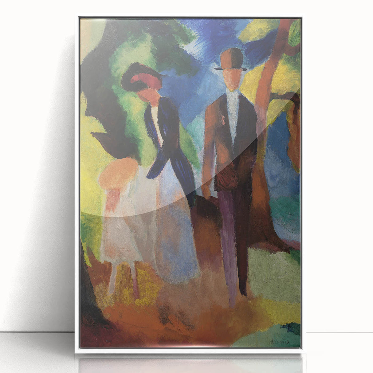 Expressionist Nature Scene – Vibrant Abstract People Canvas Wall Art