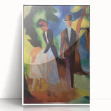 Expressionist Nature Scene – Vibrant Abstract People Canvas Wall Art