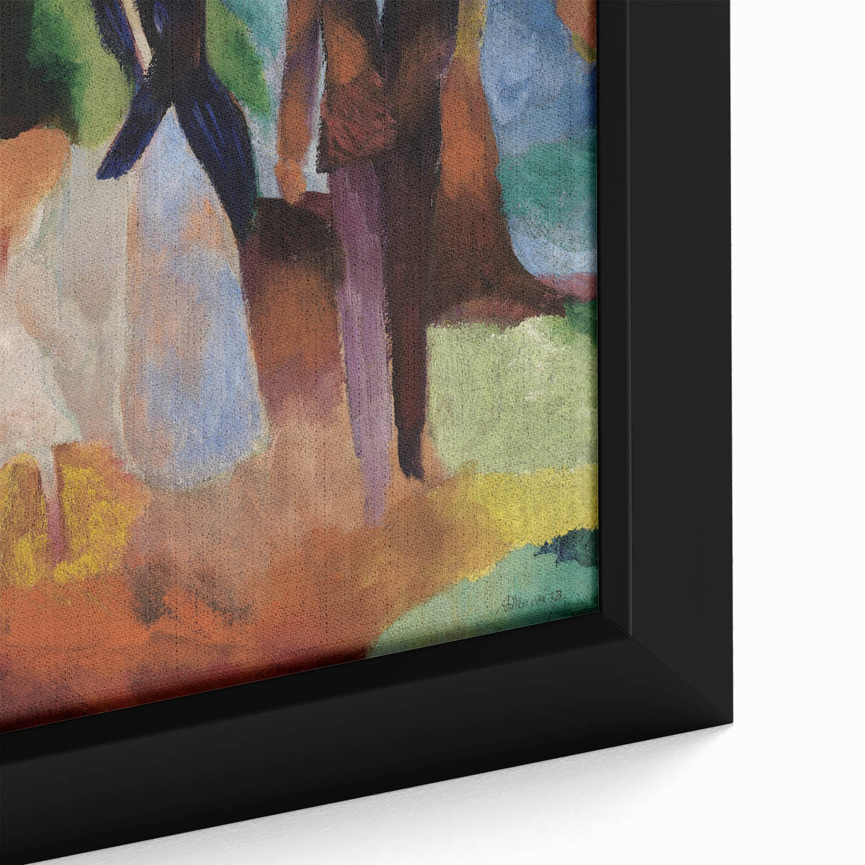 Expressionist Nature Scene – Vibrant Abstract People Canvas Wall Art