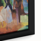 Expressionist Nature Scene – Vibrant Abstract People Canvas Wall Art