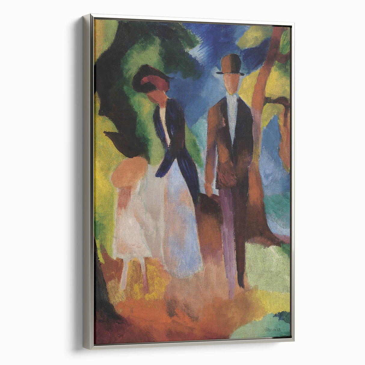 Expressionist Nature Scene – Vibrant Abstract People Canvas Wall Art