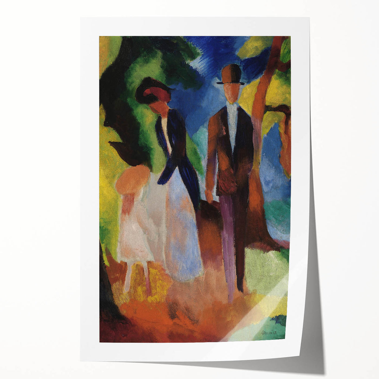 Expressionist Nature Scene – Vibrant Abstract People Canvas Wall Art