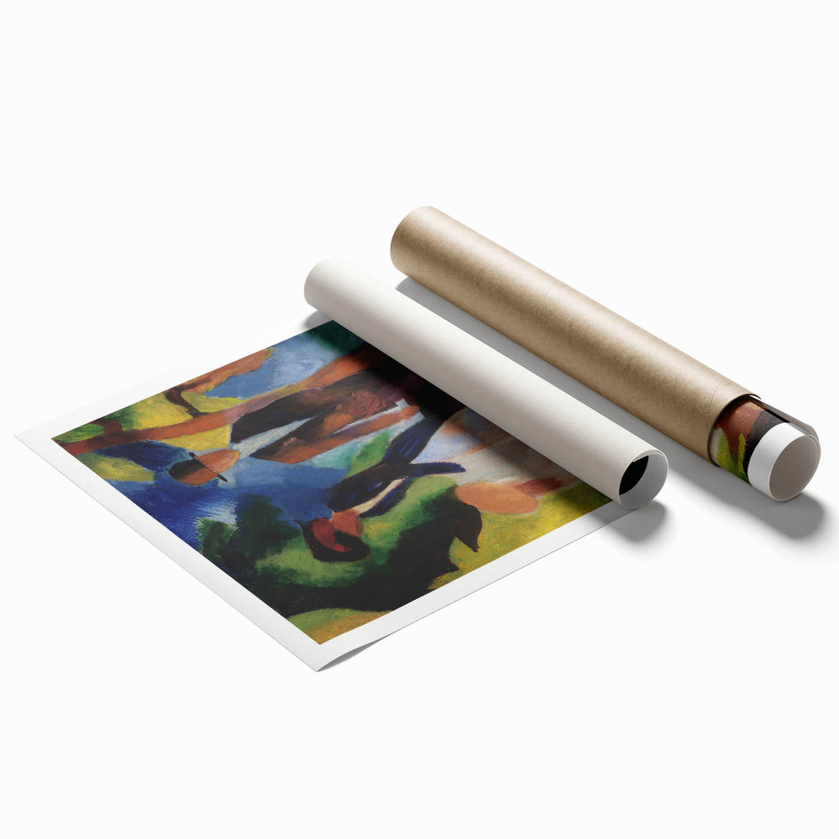 Expressionist Nature Scene – Vibrant Abstract People Canvas Wall Art
