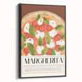 Black and white vintage poster art on framed canvas depicting various food dishes, suitable for bedroom wall decor.