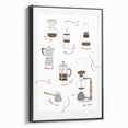 Black and white vintage poster art of a landscape on framed canvas, ideal for bedroom wall decor.