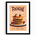 Extra large framed wall art of colorful abstract pastries on a textured canvas, ideal for living room decor.