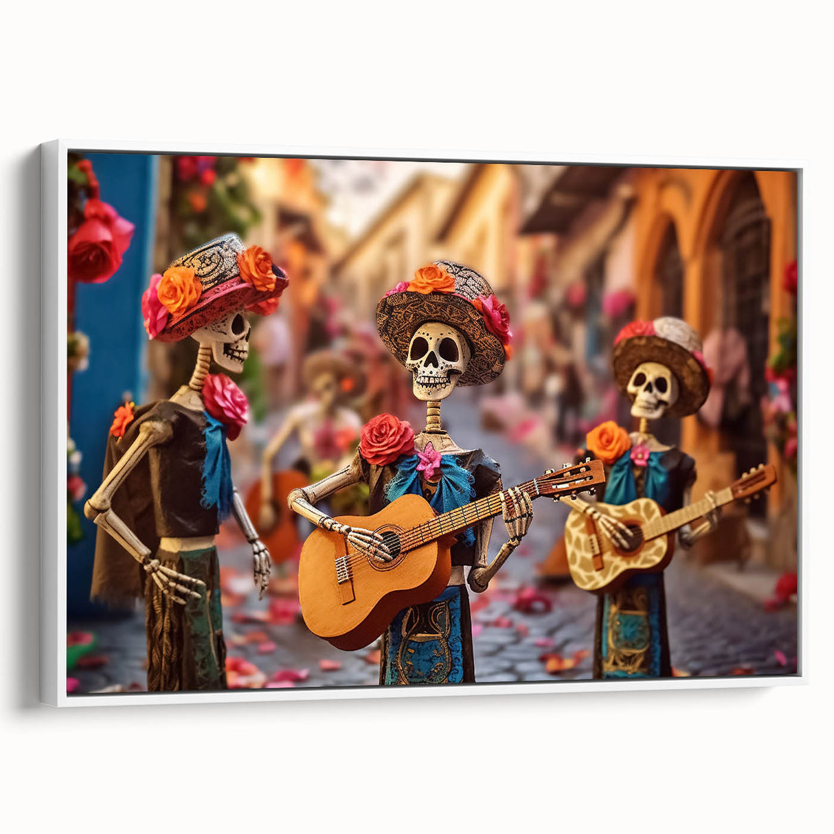 Mariachi Skeletons Celebration – Día de los Muertos Wall Art