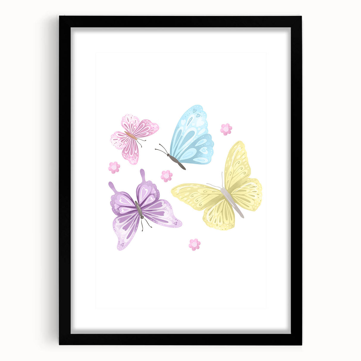 Pastel Butterfly Girls Room Wall Art – Nursery Print