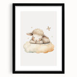 Sleeping Lamb Nursery Wall Art – Baby Room Decor & Kids Prints