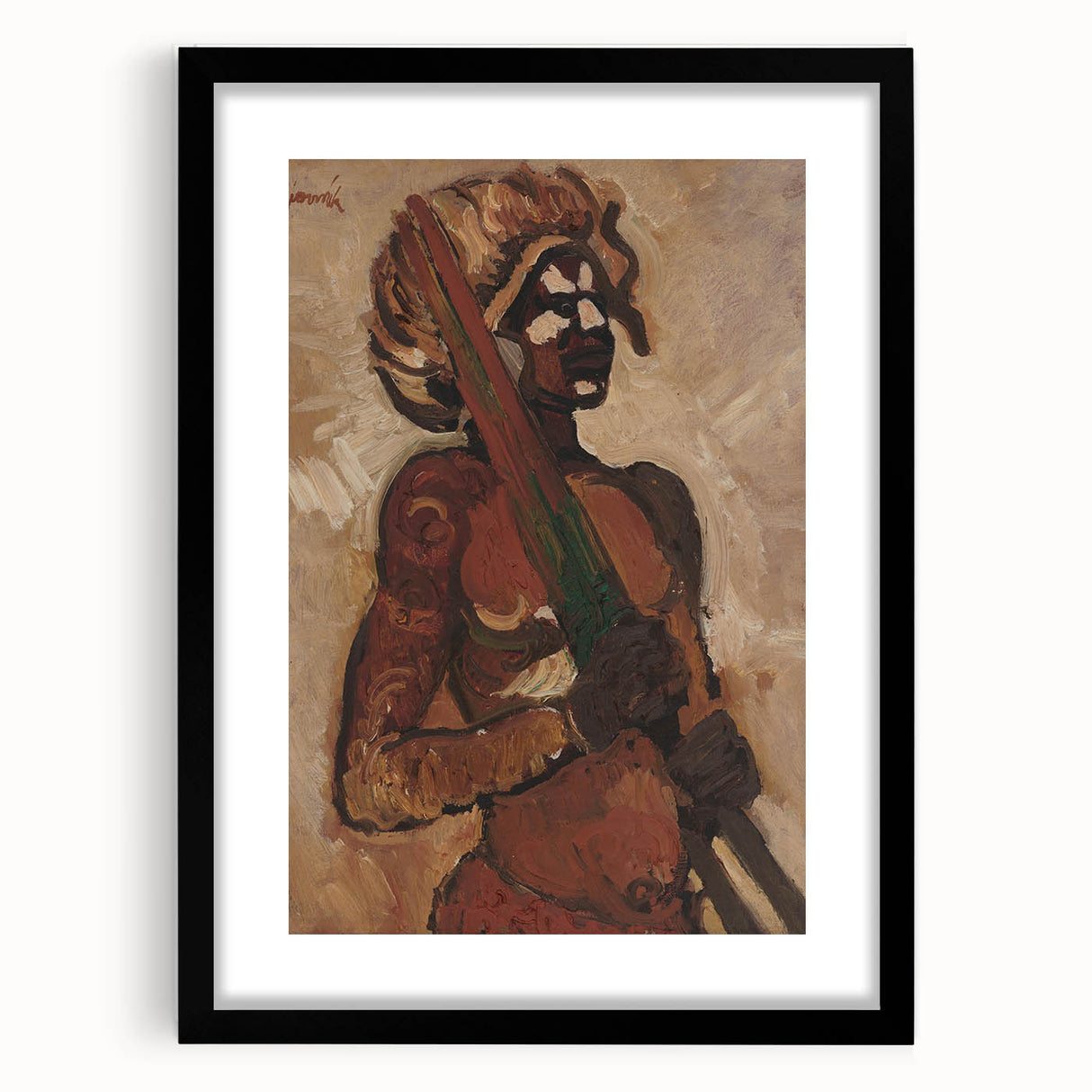 Expressive Warrior Portrait - Bold Modern Art Print by Cyprián Majerník