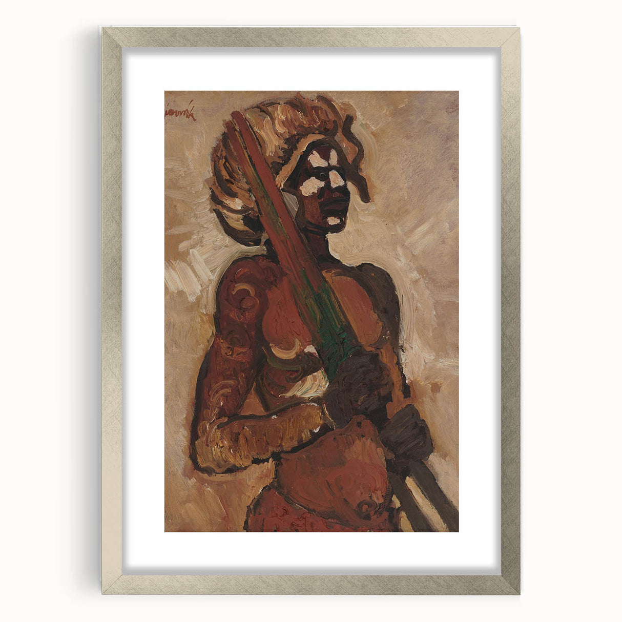 Expressive Warrior Portrait - Bold Modern Art Print by Cyprián Majerník