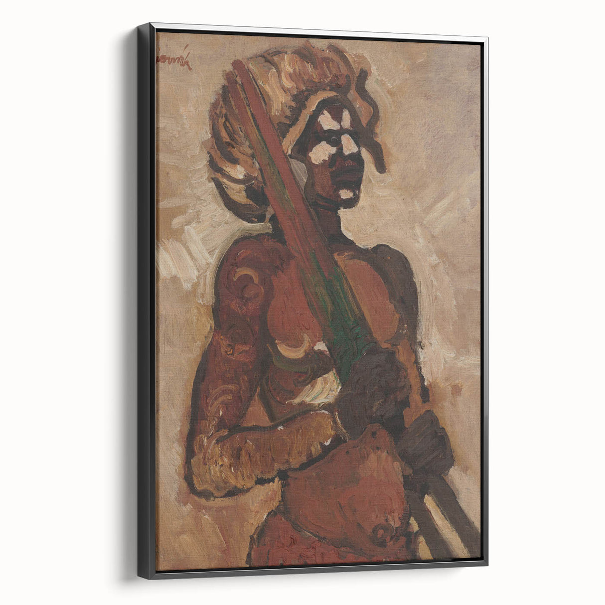 Expressive Warrior Portrait - Bold Modern Art Print by Cyprián Majerník