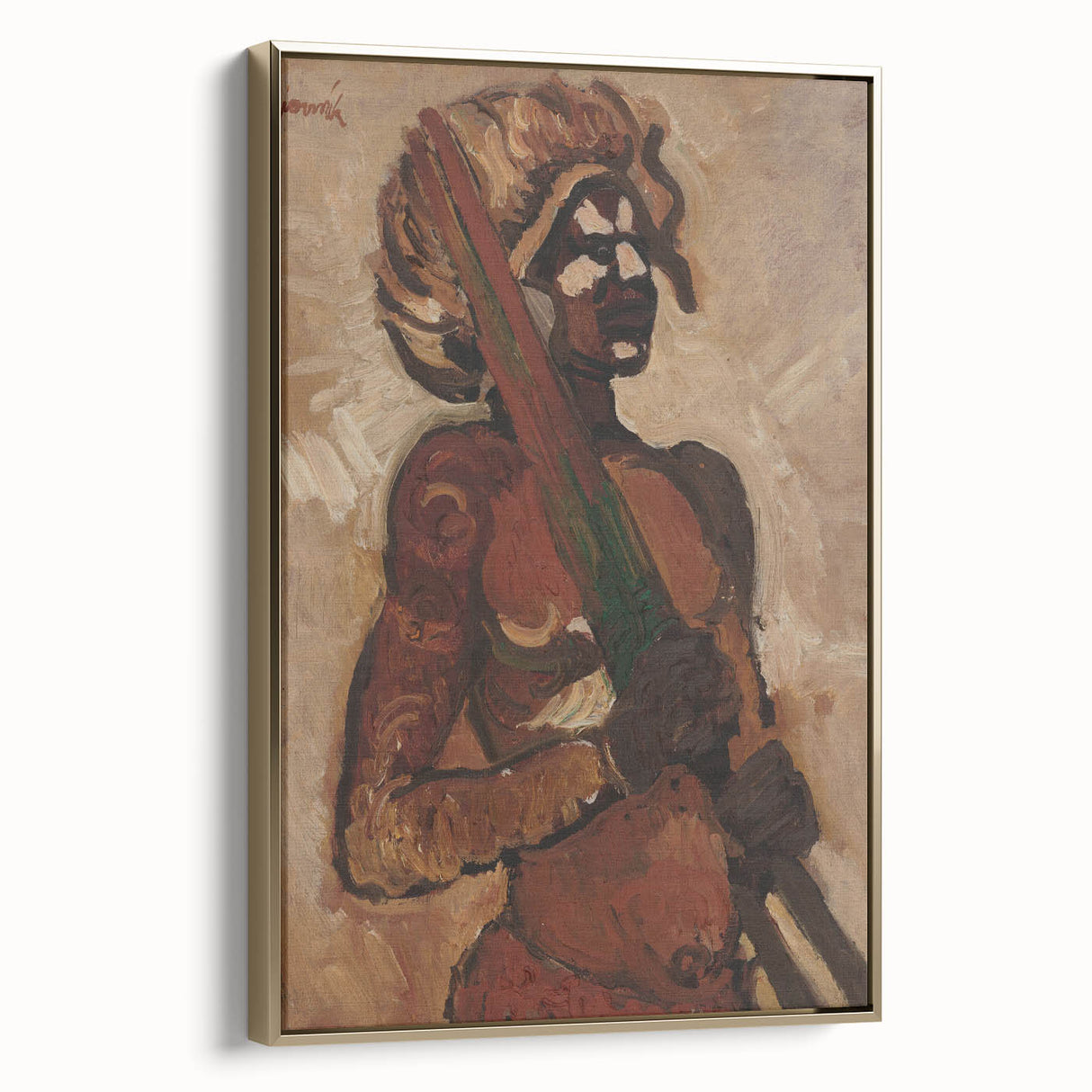 Expressive Warrior Portrait - Bold Modern Art Print by Cyprián Majerník