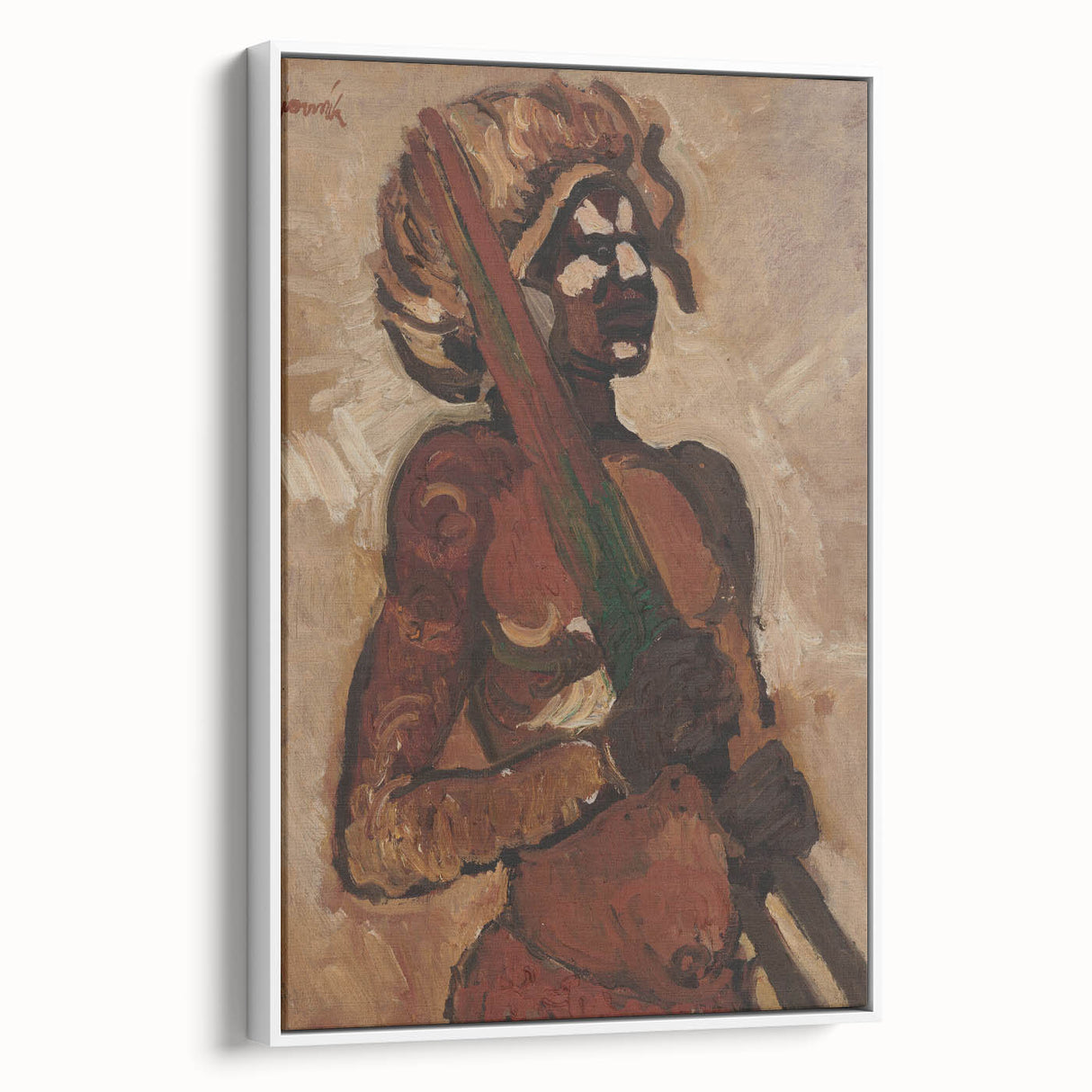 Expressive Warrior Portrait - Bold Modern Art Print by Cyprián Majerník