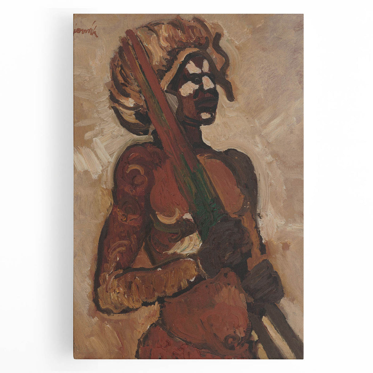 Expressive Warrior Portrait - Bold Modern Art Print by Cyprián Majerník