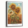 Black and white impressionist landscape painting on framed canvas, ideal for bedroom wall art.