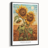 Black and white impressionist landscape painting on framed canvas, ideal for bedroom wall art.