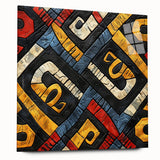 Acrylic print of a large abstract Ethiopian landscape in earthy tones, ideal for bedroom or dining room art.
