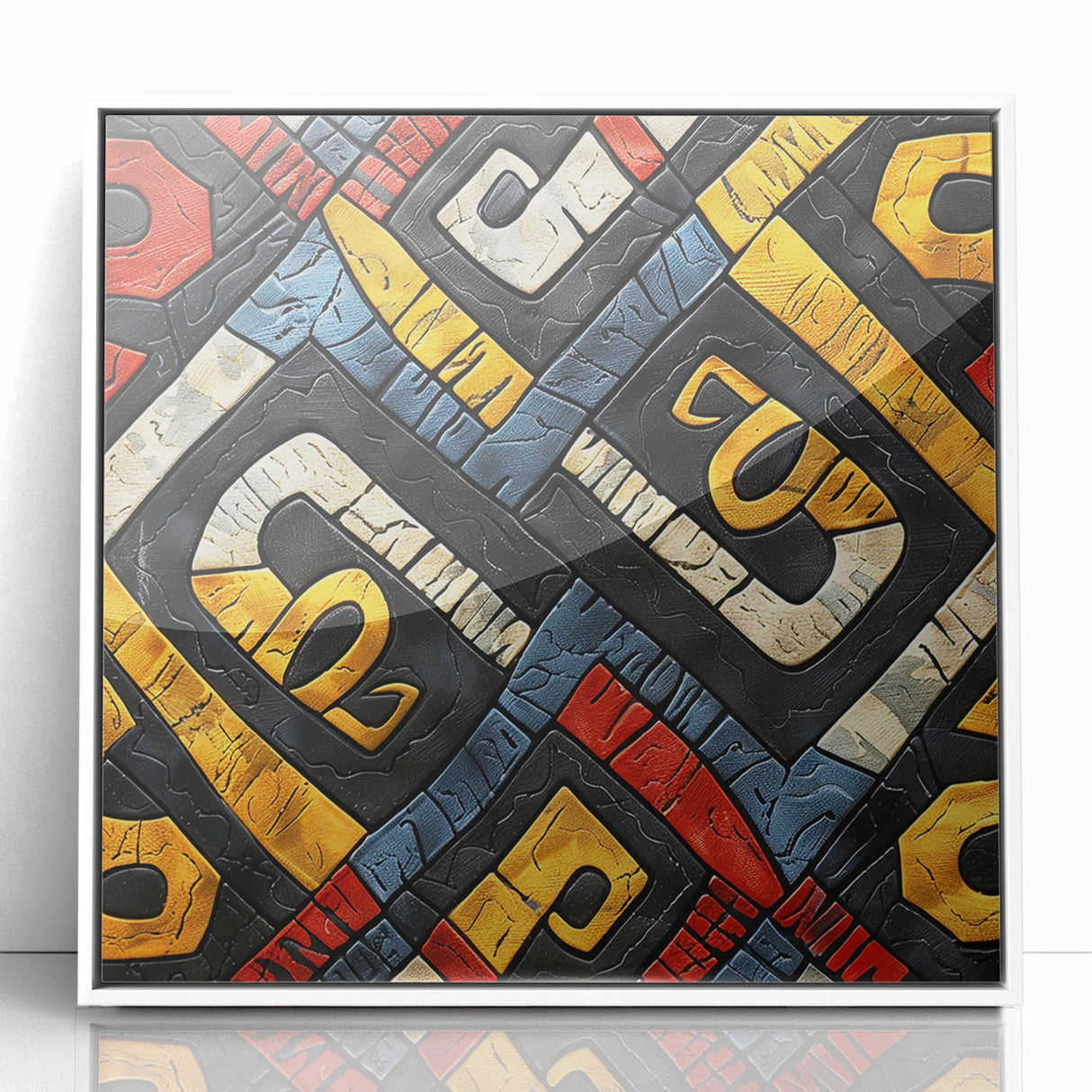 Framed acrylic print of an Ethiopian landscape in muted earth tones, ideal for modern art wall decor.
