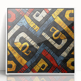 Framed acrylic print of an Ethiopian landscape in muted earth tones, ideal for modern art wall decor.