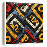 Ethiopian landscape painting on framed canvas, featuring muted earth tones, ideal for bedroom wall art.