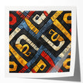 Ethiopian landscape with floral elements in muted earth tones on extra large rolled canvas.