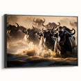 Black and white framed canvas of a Kenyan landscape, ideal for bedroom wall art.