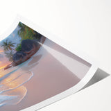 Extra large wall art featuring a line art design of flowers in monochrome, printed on rolled canvas.