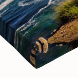 Large black and white landscape art painting of an African savannah on stretched canvas, ideal for bedroom wall decor.