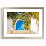 Textured abstract art print depicting a Tunisian landscape in earthy tones on a framed canvas, suitable for bedroom decor.