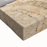 Black and white landscape art painting of a Tunisian scenery on large stretched canvas, suitable for bedroom wall decor.