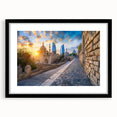Extra large framed abstract art print featuring vibrant, textured swirls of color, ideal for living room decor.