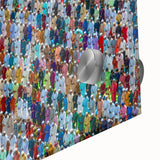 Large abstract wall art depicting a Bangladesh scenery in muted earth tones on acrylic glass, ideal for dining room ambiance.