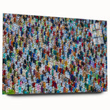 Large abstract wall art of a Bangladesh scenery in muted earth tones on acrylic glass.