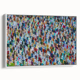 Vintage poster art of a scenic Bangladesh landscape on a framed canvas, featuring vibrant colors.