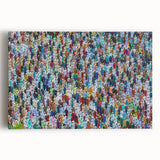 Black and white photograph on stretched canvas depicting a serene Bangladesh landscape, ideal for kitchen wall art.